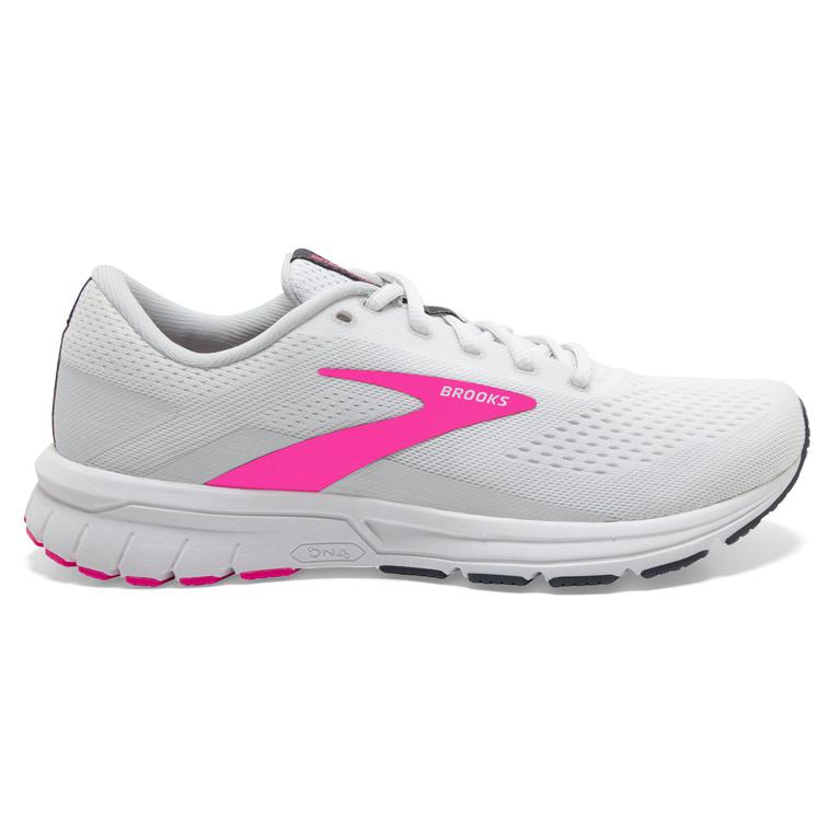 Brooks Womens Signal 3 Road Running Shoes - White/Pink/Ombre Blue (394276-RIJ)